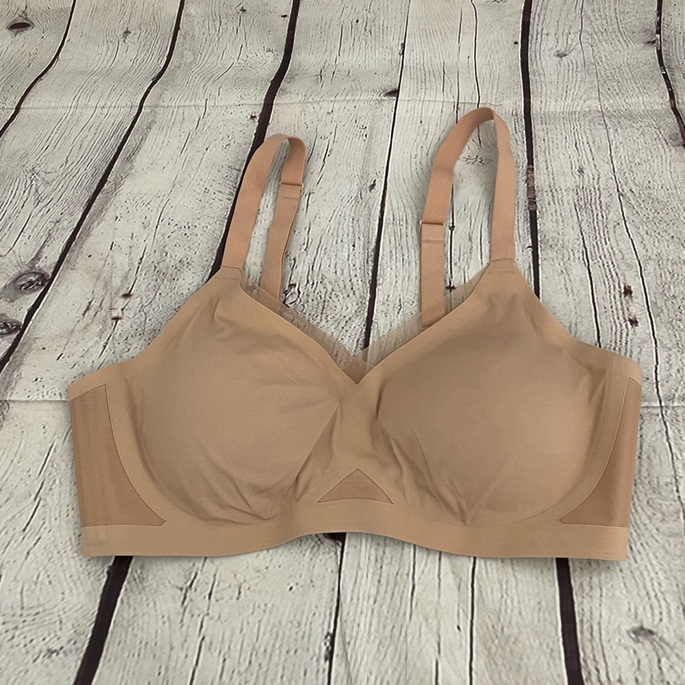 Honeylove Crossover Bra in Beige size 1X